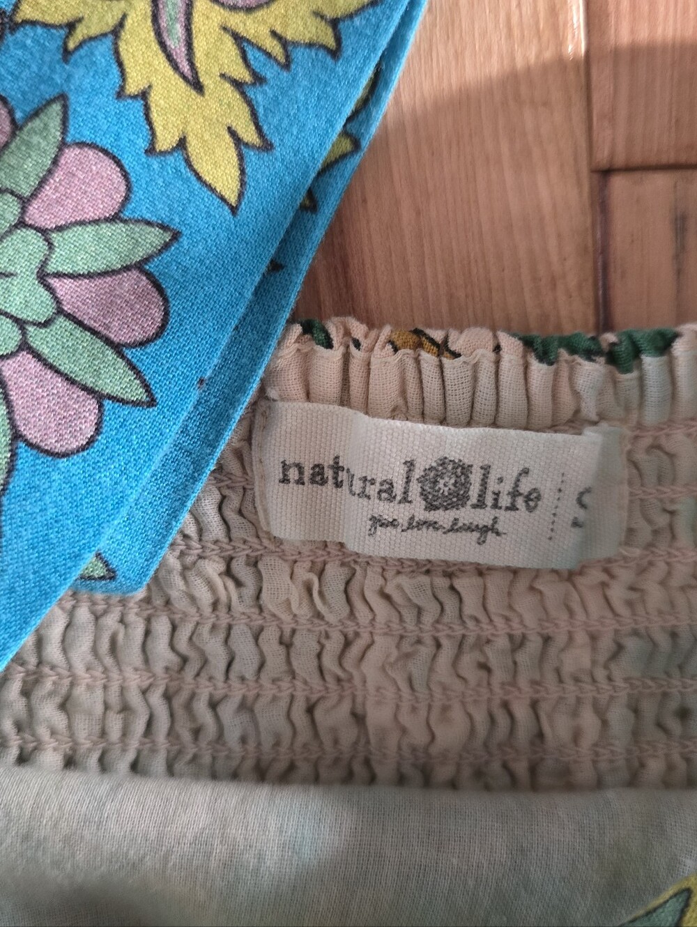 NATURAL LIFE Teal & Gold Floral Sundress - Picture 2 of 2
